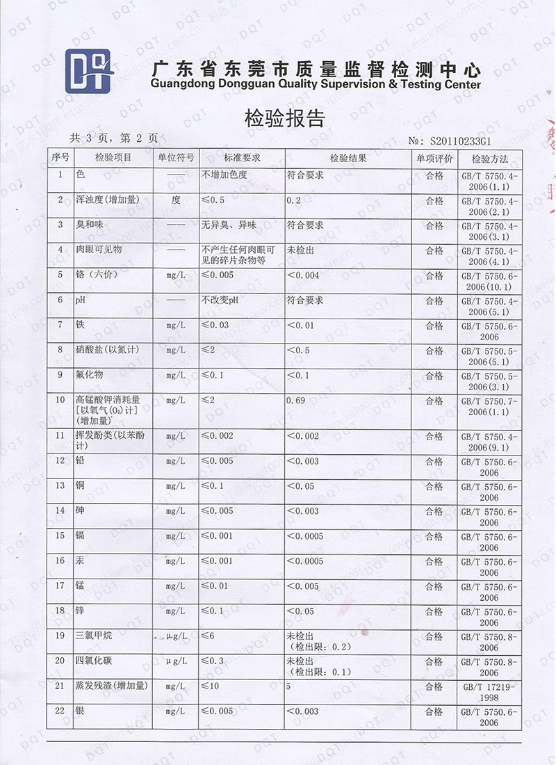 DPS結(jié)晶密封抗?jié)B防腐材料檢測參數(shù)